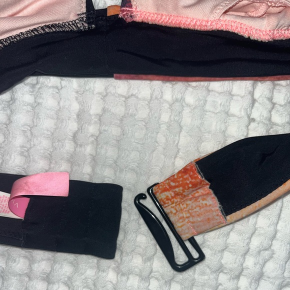 Victoria’s Secret bikini top cool palm orange and black, Size L VG - Picture 3 of 5